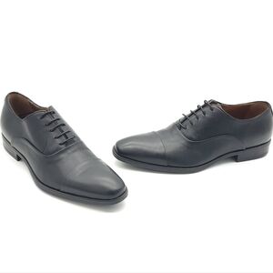 Bruno Magli Locascio Black Nappa Leather Cap Toe Oxford BM1LOCA0P Size 7.5 M